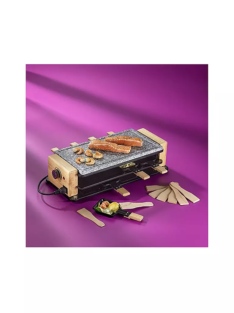 übernachtungsparty Ideen Für 14 Jährige KELA Raclette Hot Stone BEDRETTO für 8 Personen Granit / Holz grau