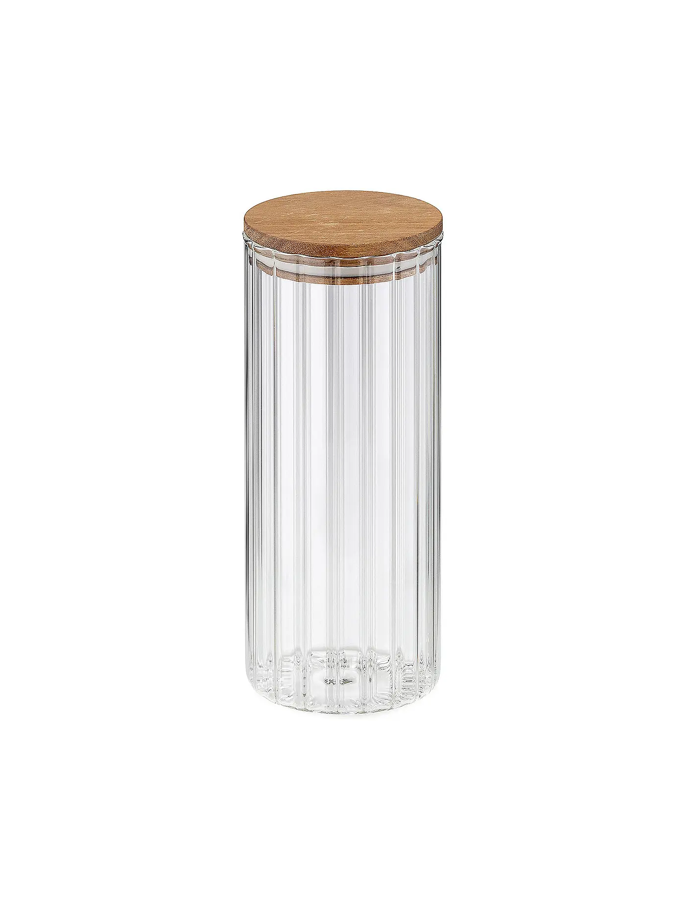 KELA | Vorratsdose DOROTHEA 1,1l Glas / Ahorn | transparent
