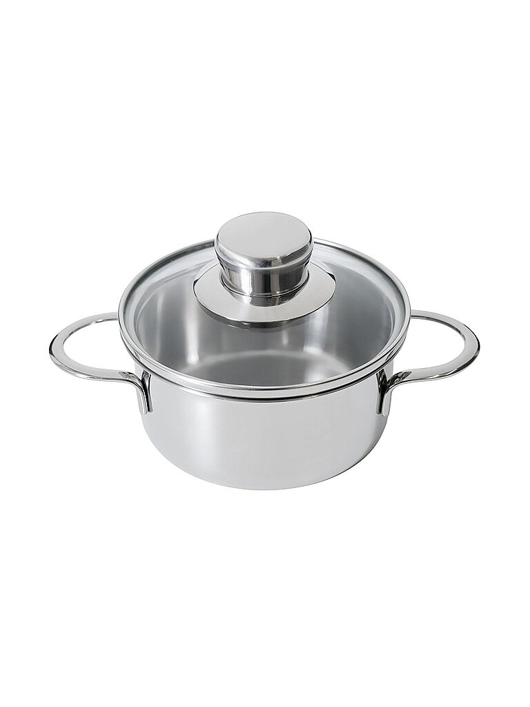 Kelomat, 1963-323, Mini Bratentopf mit Deckel, Durchmessser 12cm, Inhalt 0,6 Liter, Edelstahl