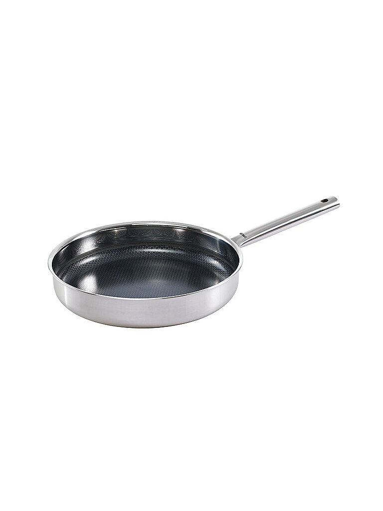KELOMAT Pfanne 24cm PRIME Edelstahl mit Wabenstruktur  silber