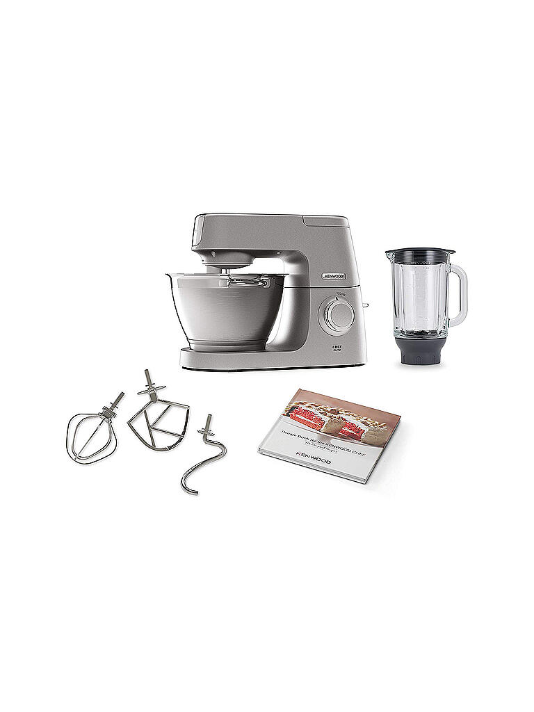 KENWOOD | Chef Elite Küchenmaschine mit Zubehör 4,6l (Aluminium) | silber