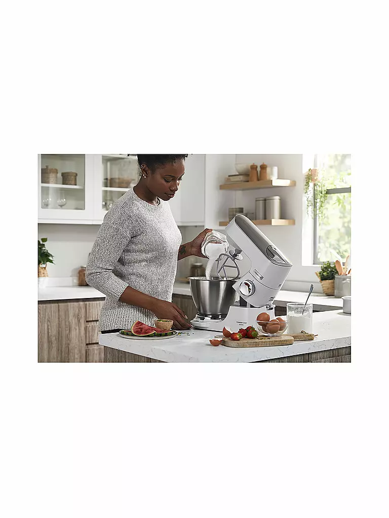 KENWOOD Küchenmaschine Titanium Chef Baker KVC65.001WH Weiss weiss