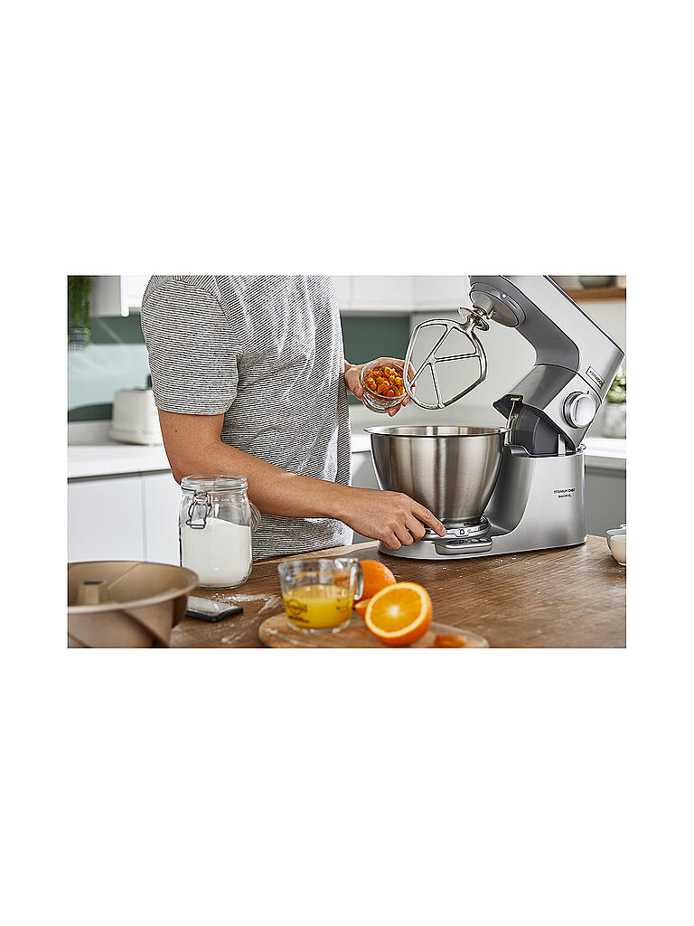 Bosch Küchenmaschine Welcher Rührer Für Was KENWOOD Küchenmaschine Titanium Chef Baker XL Silber KVL85.124SI silber