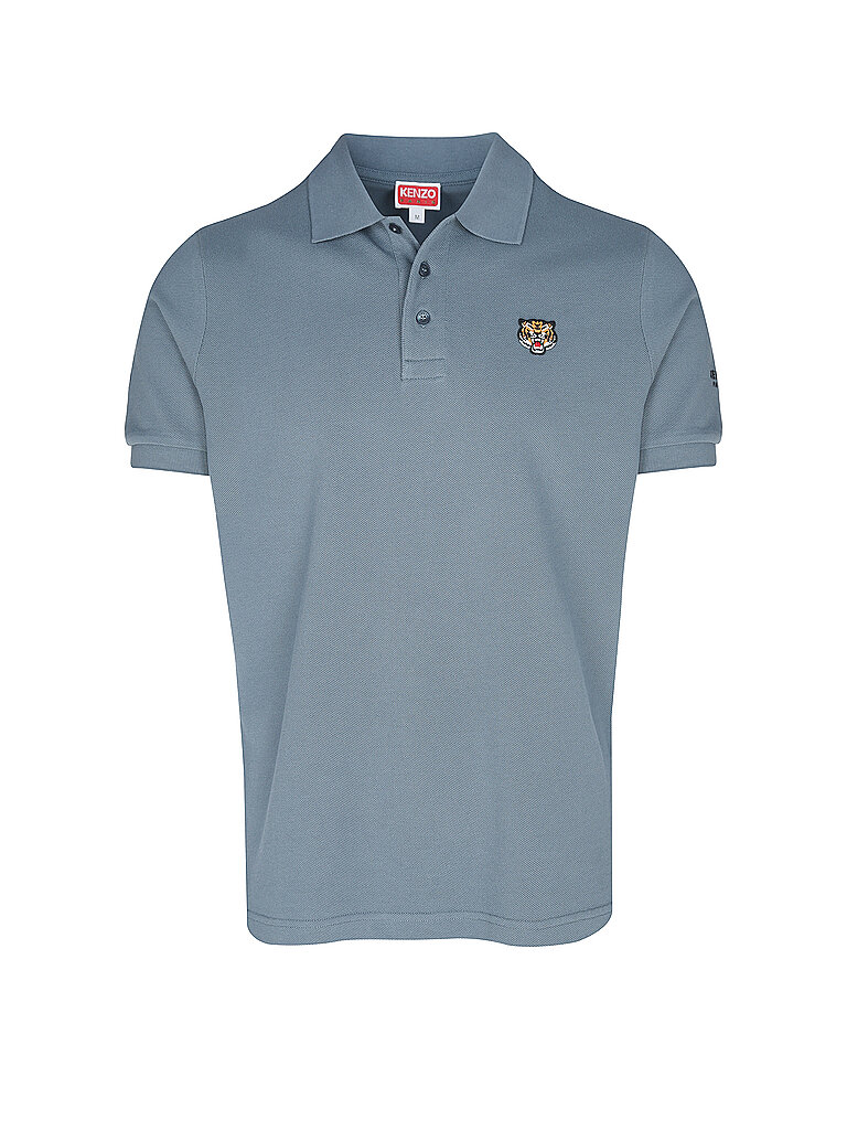 KENZO Poloshirt LUCKY TIGER hellblau | L