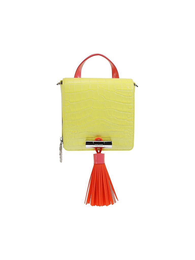 KENZO | Ledertasche - Handtasche "Small Top" | gelb
