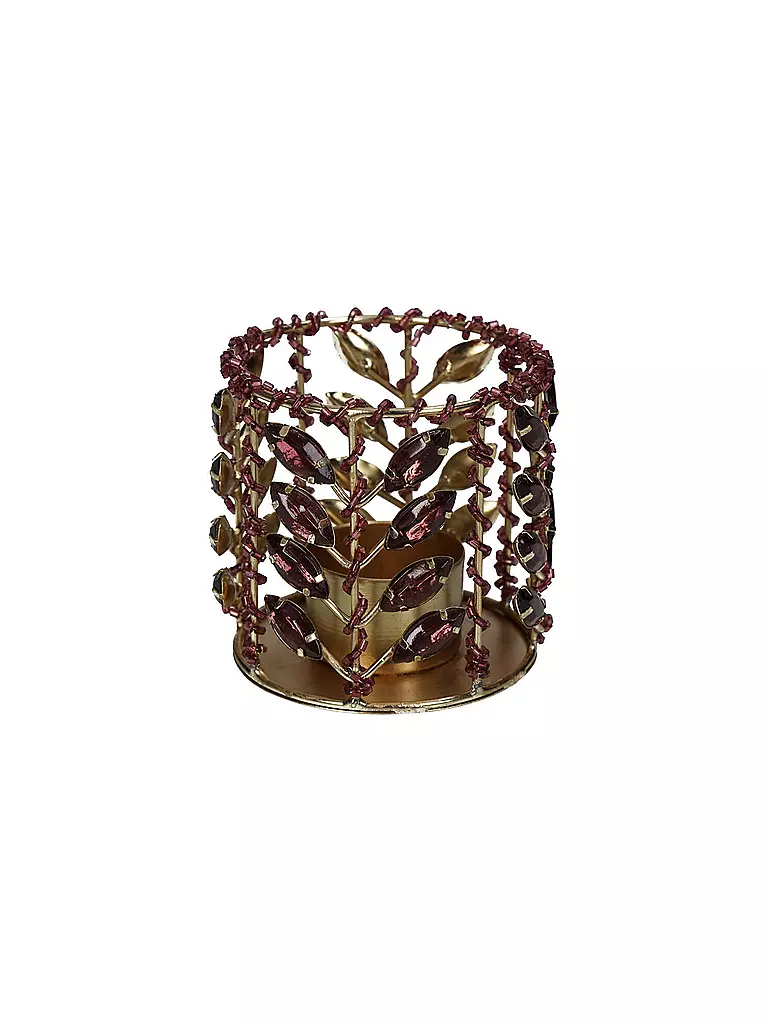 KERSTEN | Kerzenhalter BEADS 8x8cm Pink | beere