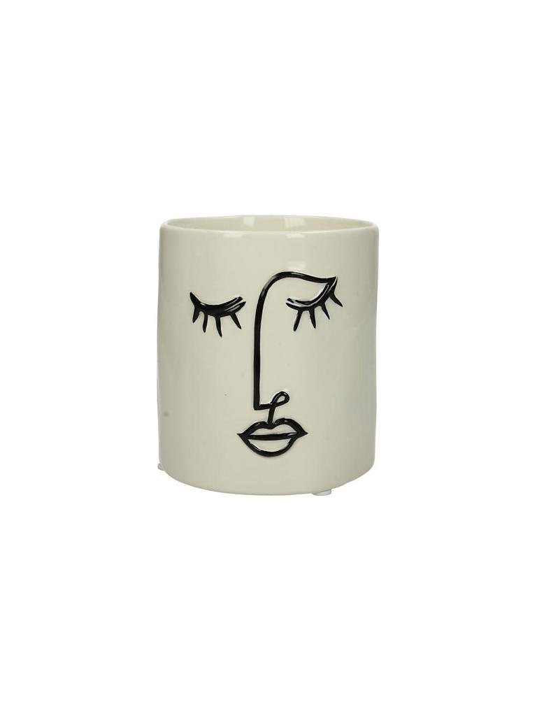 KERSTEN | Vase "Face Dolomite" 12,5cm | weiß