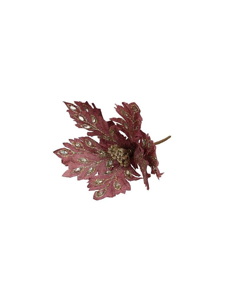 KERSTEN | Weihnachts-Anhänger Leaf Fabric 25cm | pink