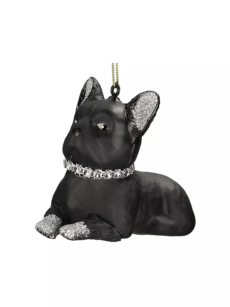 KERSTEN | Weihnachtsschmuck  Dog 9,8cm | schwarz