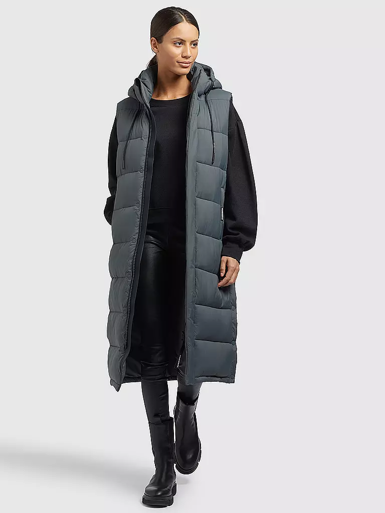 KHUJO | Steppgilet THE MAGNETA MATT | grau