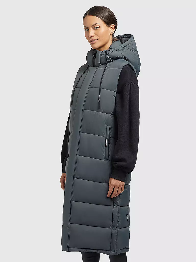 KHUJO | Steppgilet THE MAGNETA MATT | grau