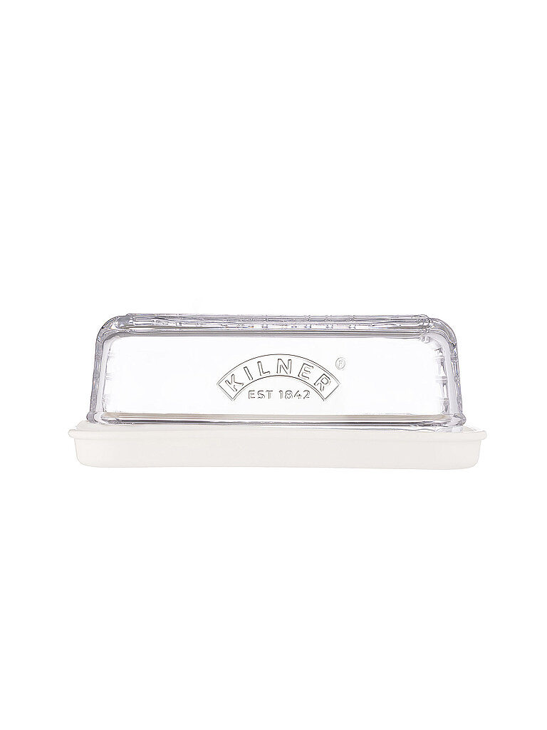 KILNER Käsedose 23,5x15,5cm Keramik/Glas weiss