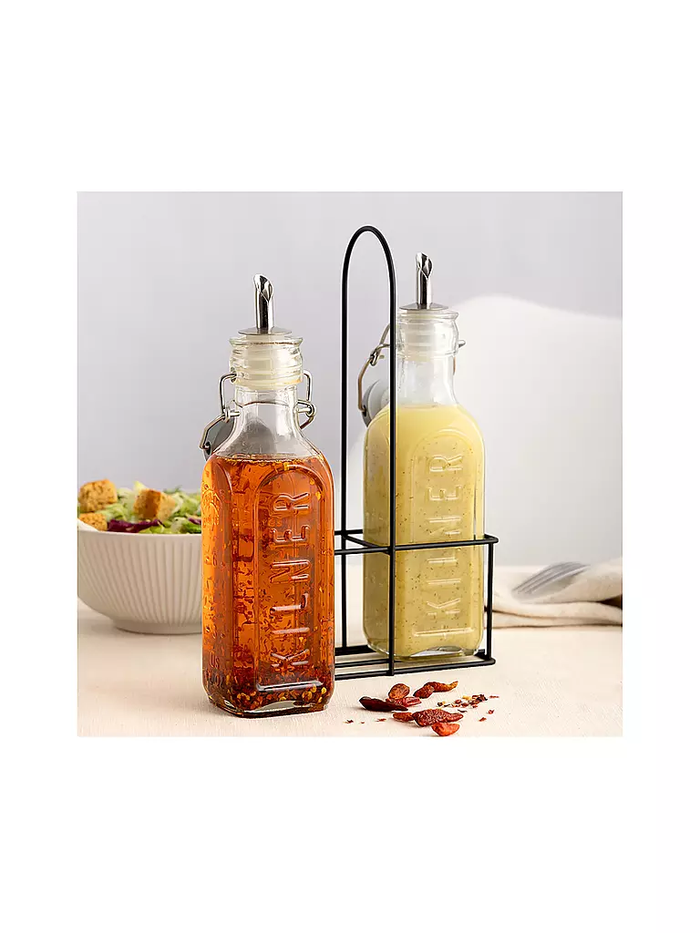 KILNER | Flaschenset Essig/Öl 2x0,3l | transparent