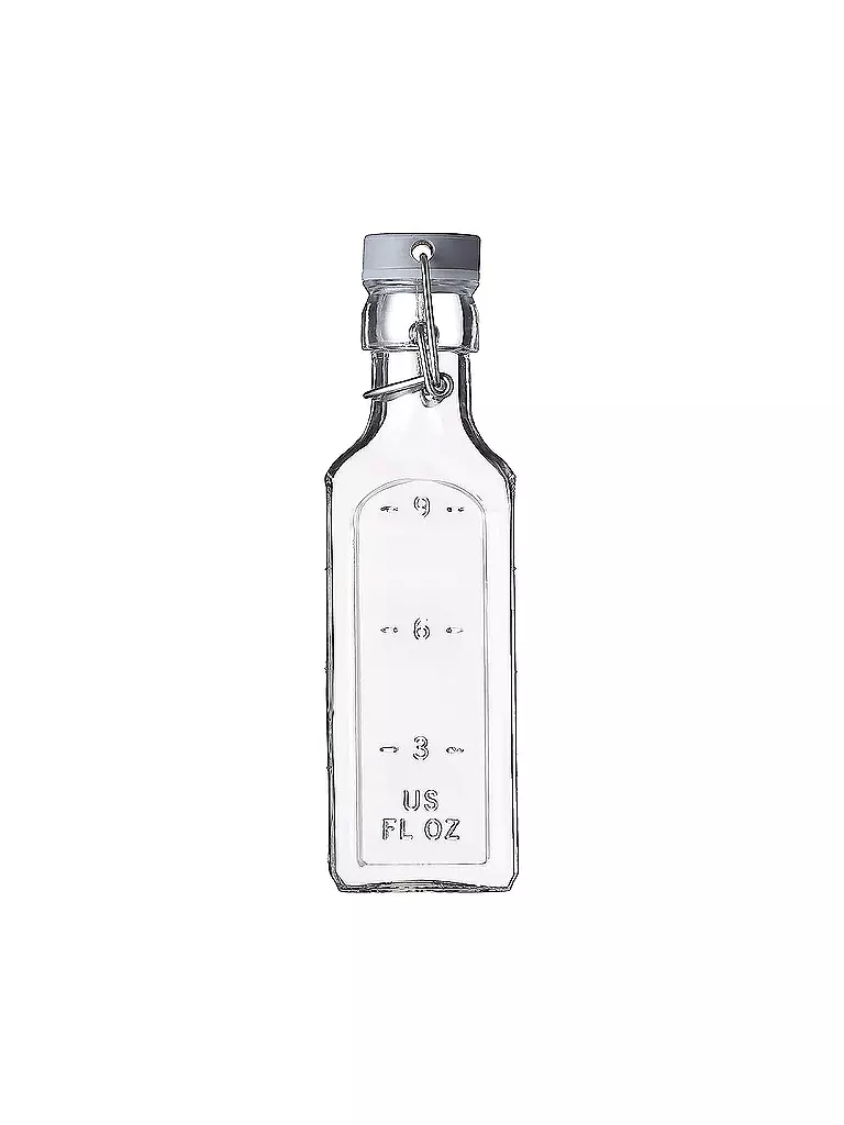 KILNER | Glasflasche mit Bügelverschluss 300ml eckig Glas | transparent