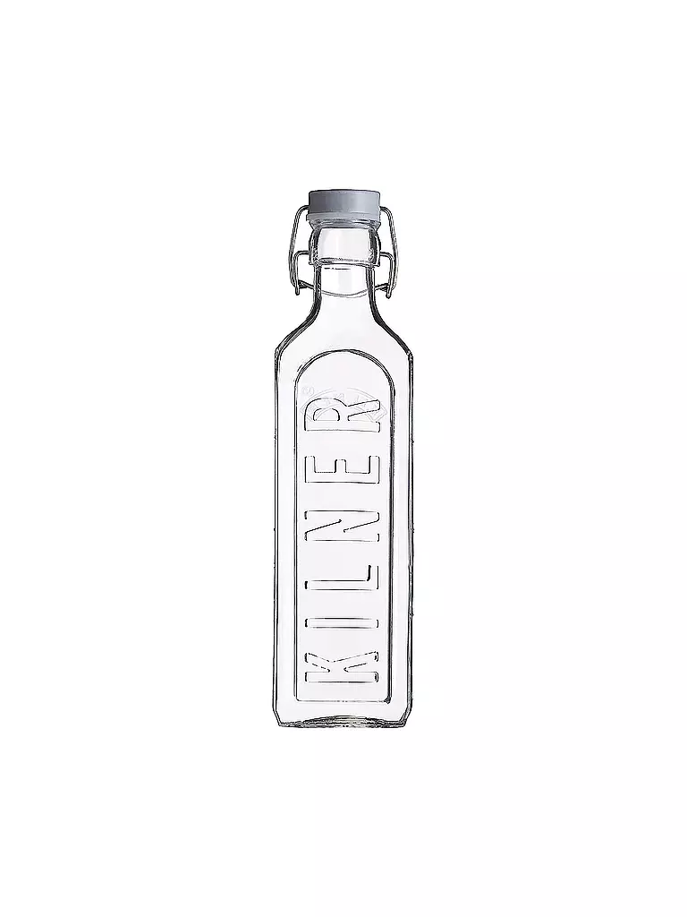 KILNER | Glasflasche mit Bügelverschluss 600ml eckig Glas | transparent