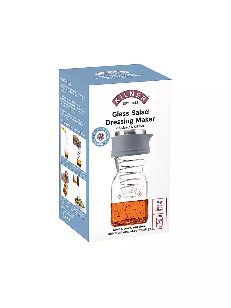 KILNER | Salatdressing Zubereiter 0,5l | transparent