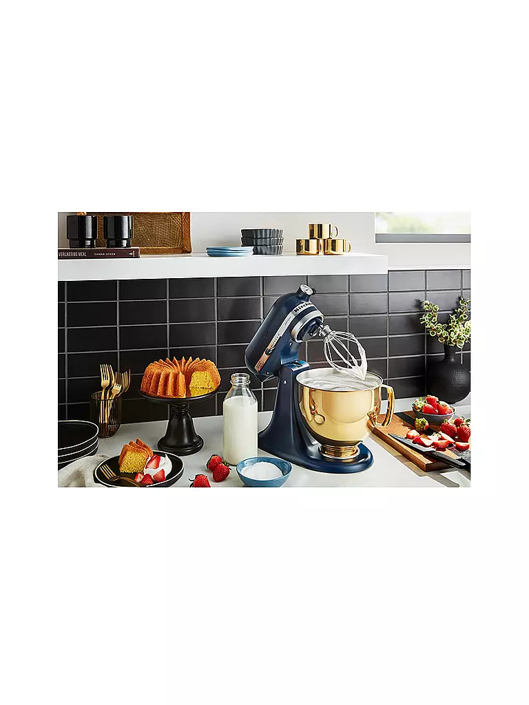KITCHENAID | Küchenmaschine Artisan 4,8l 5KSM175PSEIB Tintenblau | orange
