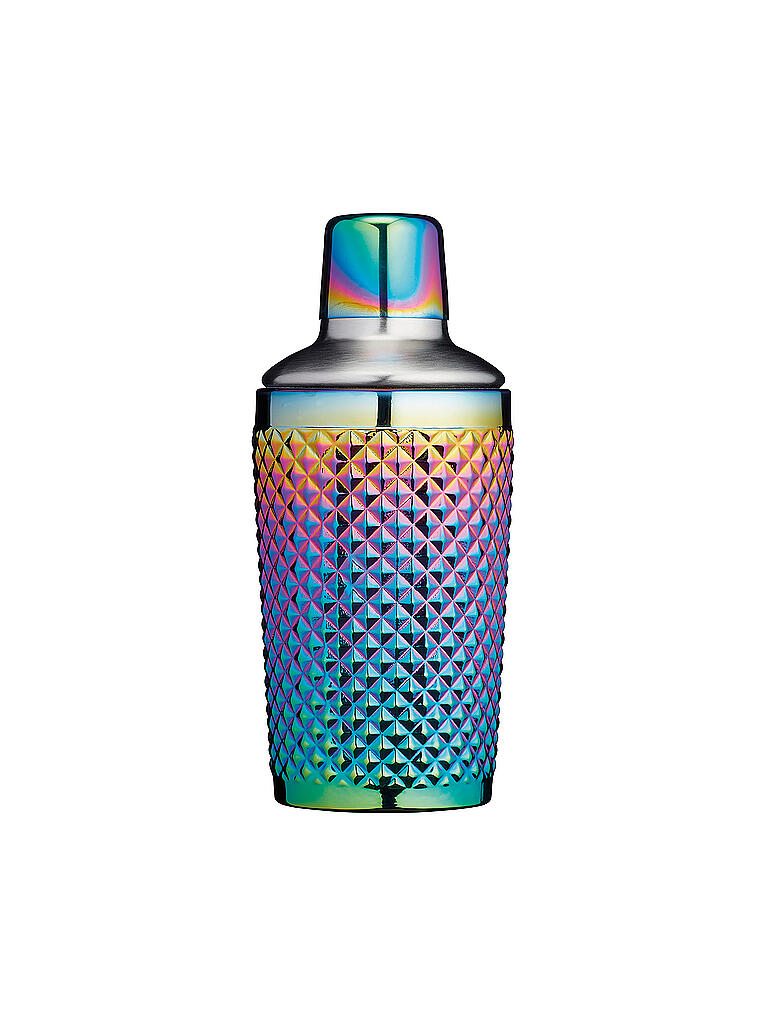 KITCHENCRAFT | BarCraft Tropical Chic Rainbow 300ml Studded Boston Cocktail Shaker | bunt