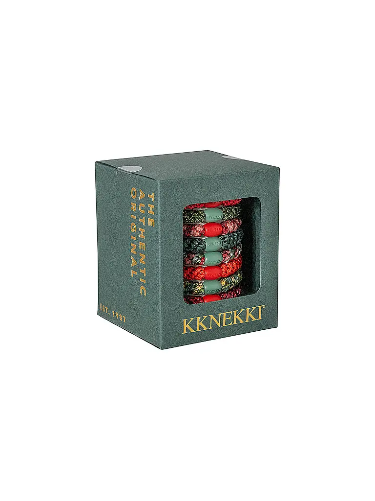 KKNEKKI | Haargummi 8er Pkg. HOLIDAY EDITION | Rot