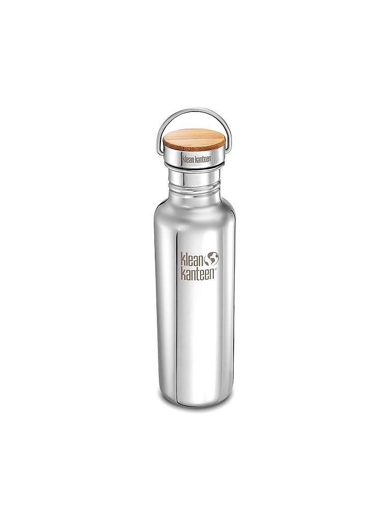 KLEAN KANTEEN | Trinkflasche Reflect einwandig 27 oz (800 ml) mit Stainless Unibody Bamboo Cap | silber