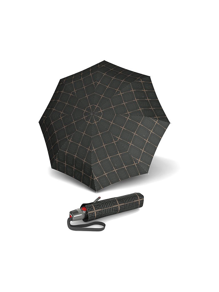 KNIRPS Taschenschirm T200 Medium Duomatic Sherlock Tabacco braun