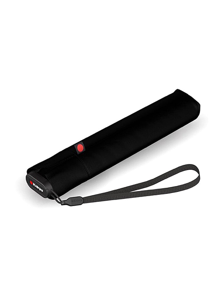 Knirps Taschenschirm Ultra US.050 Slim Manual – Ultra leicht und flach – Sturmfest – Windproof – 21 cm – Schwarz