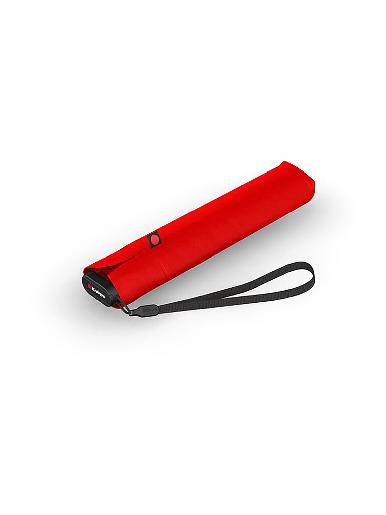 Knirps Taschenschirm Ultra US.050 Slim Manual – Ultra leicht und flach – Sturmfest – Windproof – 21 cm – Rot