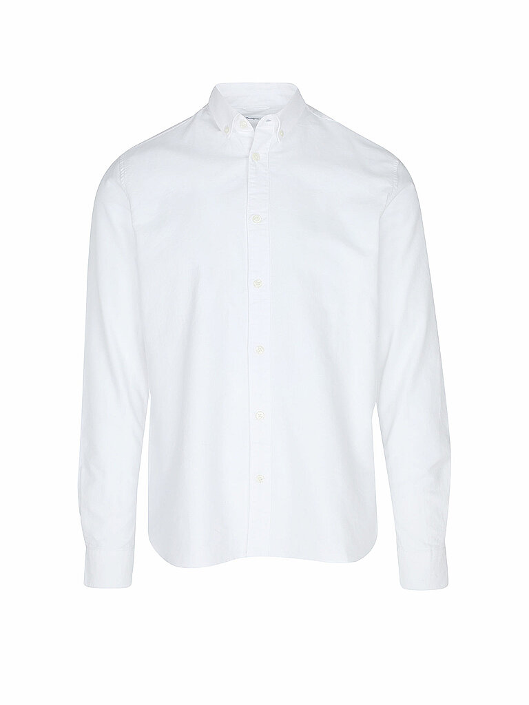 Regulär geschnittenes Hemd mit kleiner Eule KnowledgeCotton Apparel Harald oxford