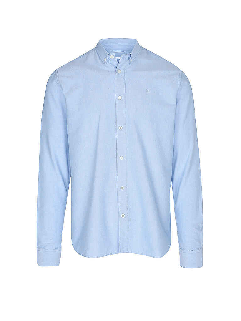 Regulär geschnittenes Hemd mit kleiner Eule KnowledgeCotton Apparel Harald oxford
