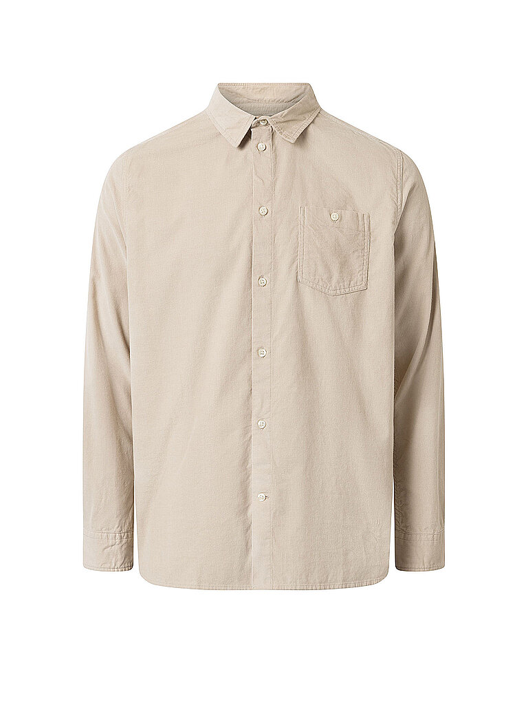 KNOWLEDGE COTTON APPAREL Cordhemd Regular Fit beige | L