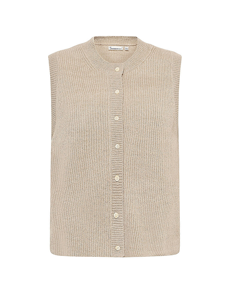 Ärmellose Damenstrickjacke KnowledgeCotton Apparel