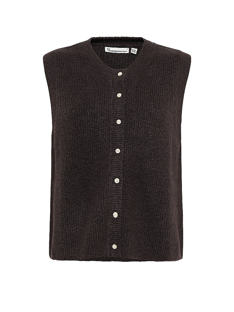 Ärmellose Damenstrickjacke KnowledgeCotton Apparel