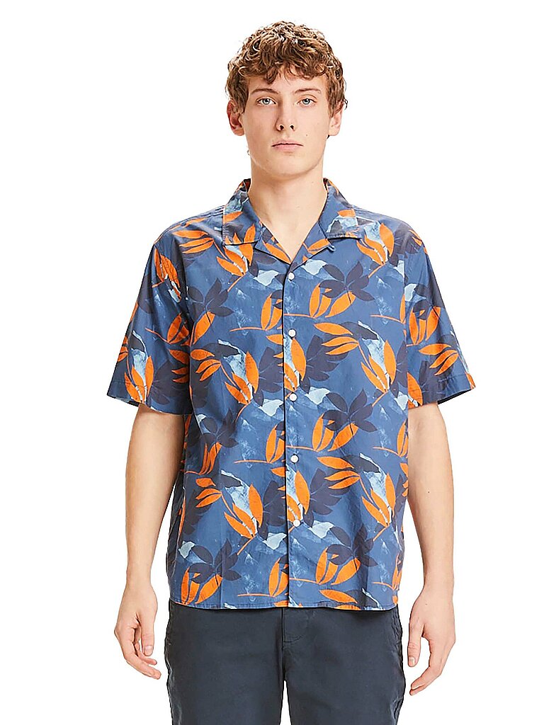 KNOWLEDGE COTTON APPAREL Hemd blau | S