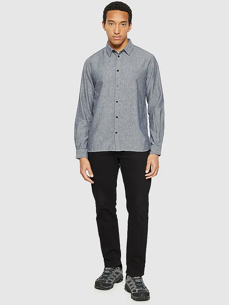 KNOWLEDGE COTTON APPAREL | Flanellehemd Regular Fit  | blau