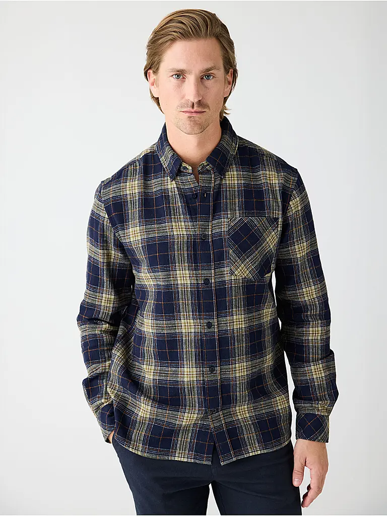 KNOWLEDGE COTTON APPAREL | Hemd Regular Fit  | blau