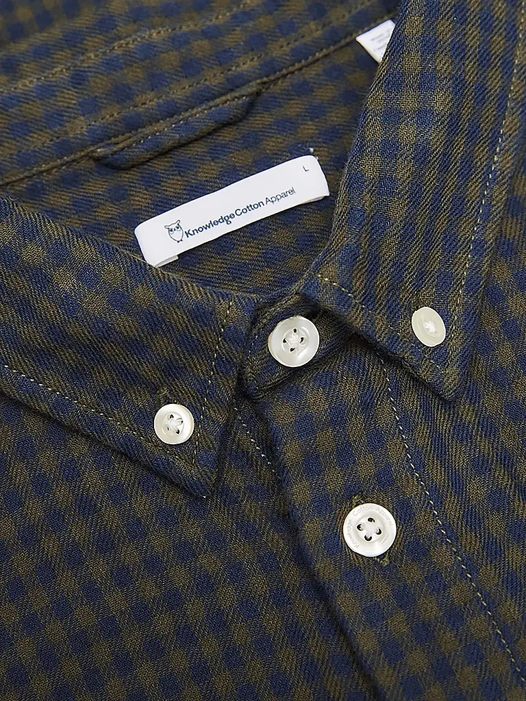 KNOWLEDGE COTTON APPAREL | Hemd Regular Fit  | grün