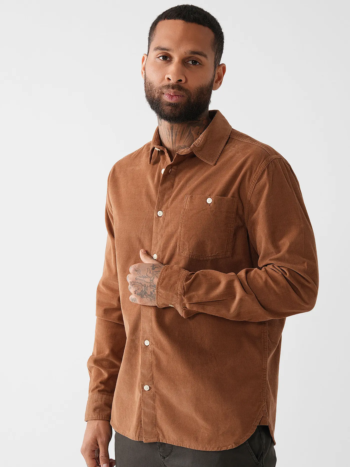 KNOWLEDGE COTTON APPAREL | Hemd Regular Fit | camel