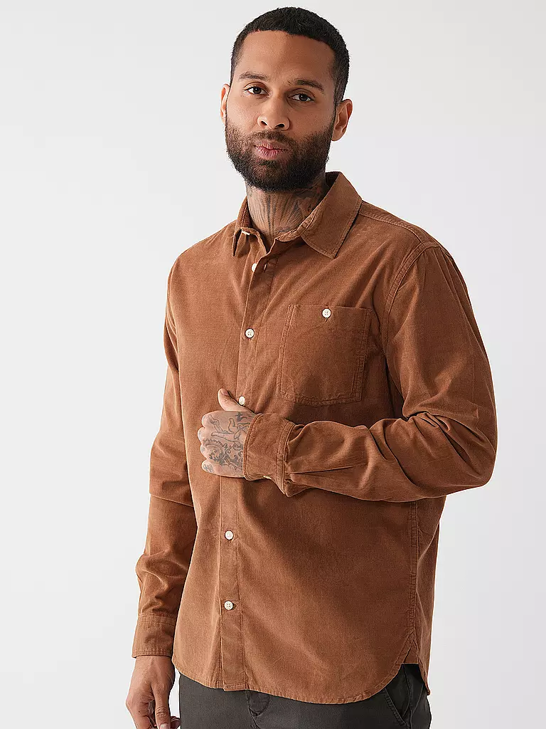 KNOWLEDGE COTTON APPAREL | Hemd Regular Fit | camel
