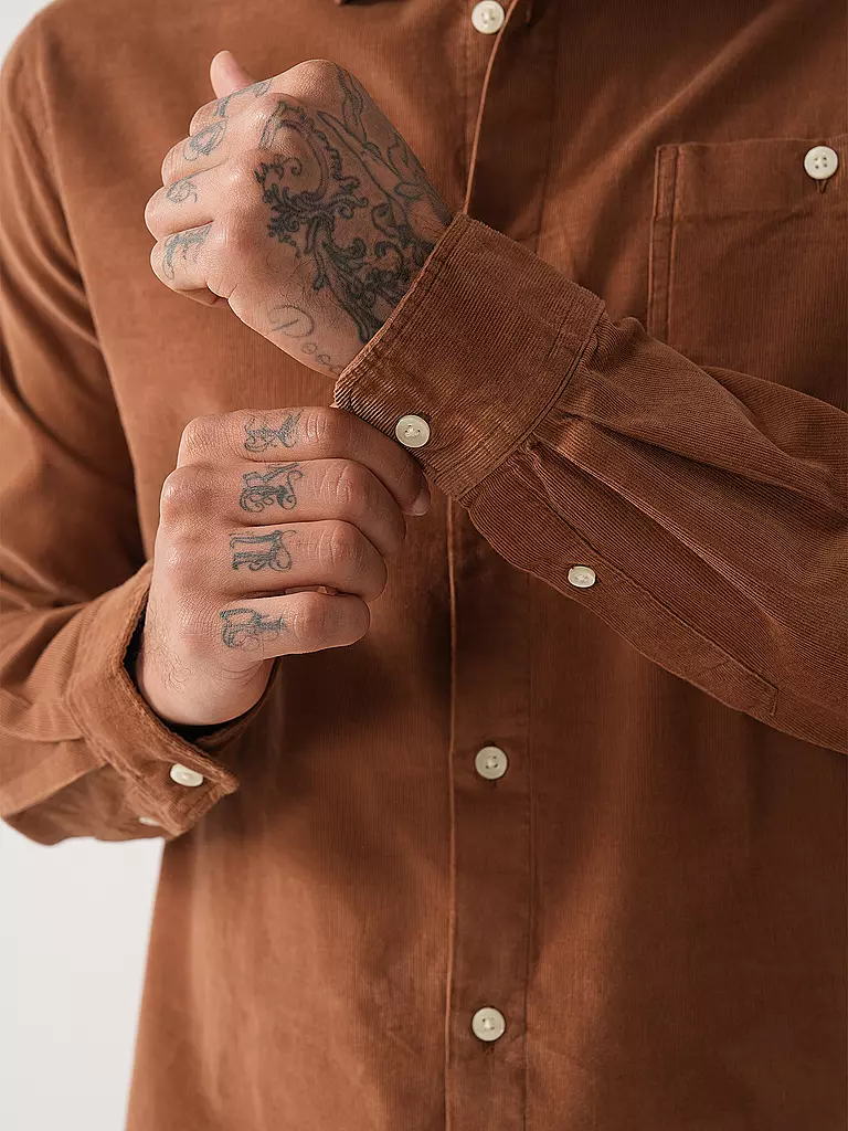 KNOWLEDGE COTTON APPAREL | Hemd Regular Fit | camel