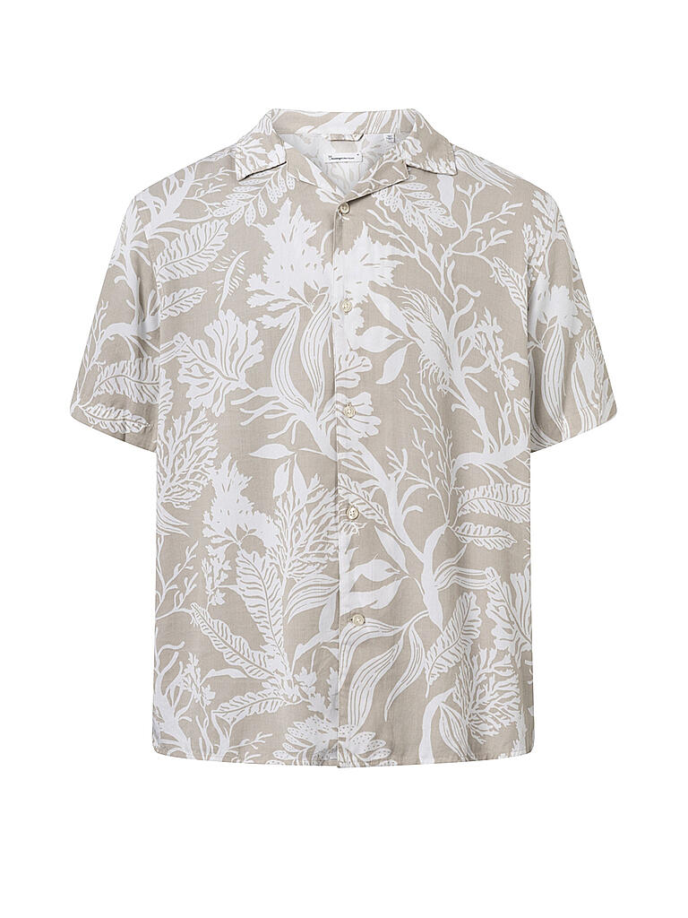 KNOWLEDGE COTTON APPAREL | Hemd Slim Fit  | beige