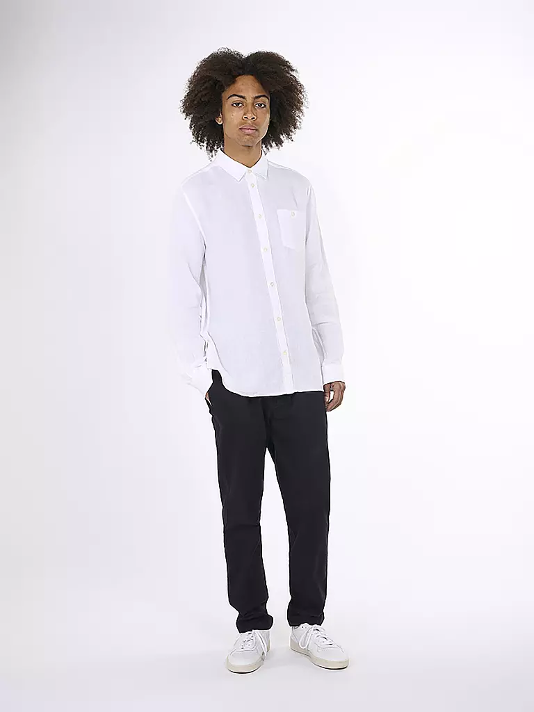 KNOWLEDGE COTTON APPAREL | Leinenhemd  Regular Fit  | weiss