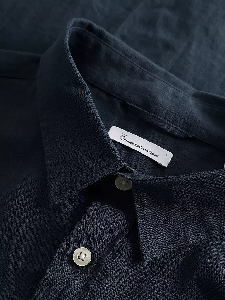 KNOWLEDGE COTTON APPAREL | Leinenhemd  Regular Fit  | blau