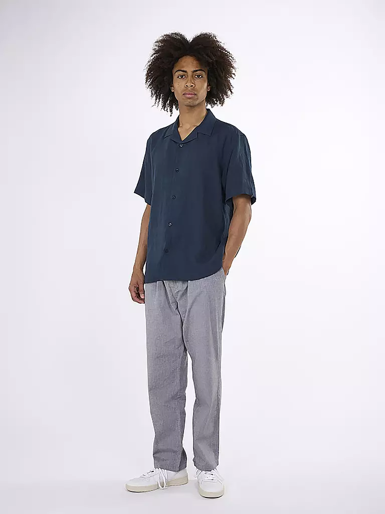 KNOWLEDGE COTTON APPAREL | Leinenhemd Regular Fit  | blau