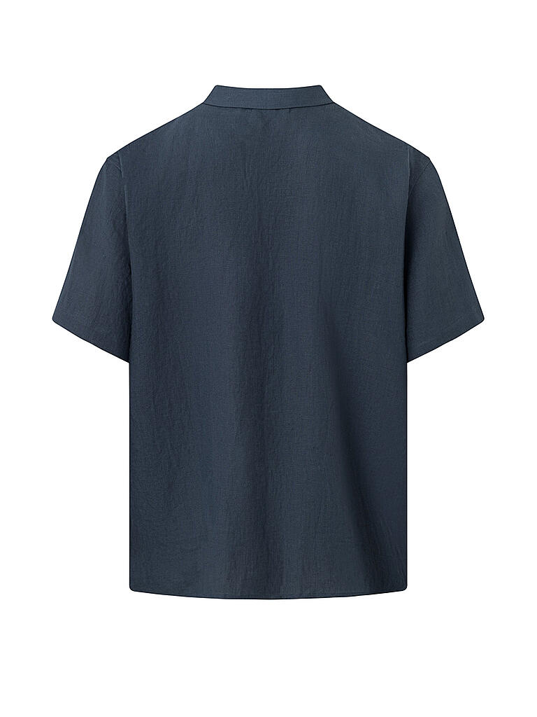 KNOWLEDGE COTTON APPAREL | Leinenhemd Regular Fit  | blau