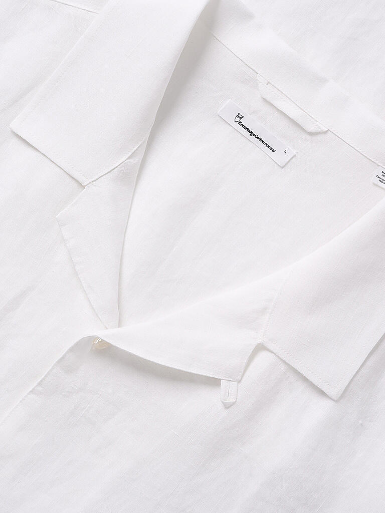 KNOWLEDGE COTTON APPAREL | Leinenhemd Regular Fit  | weiss