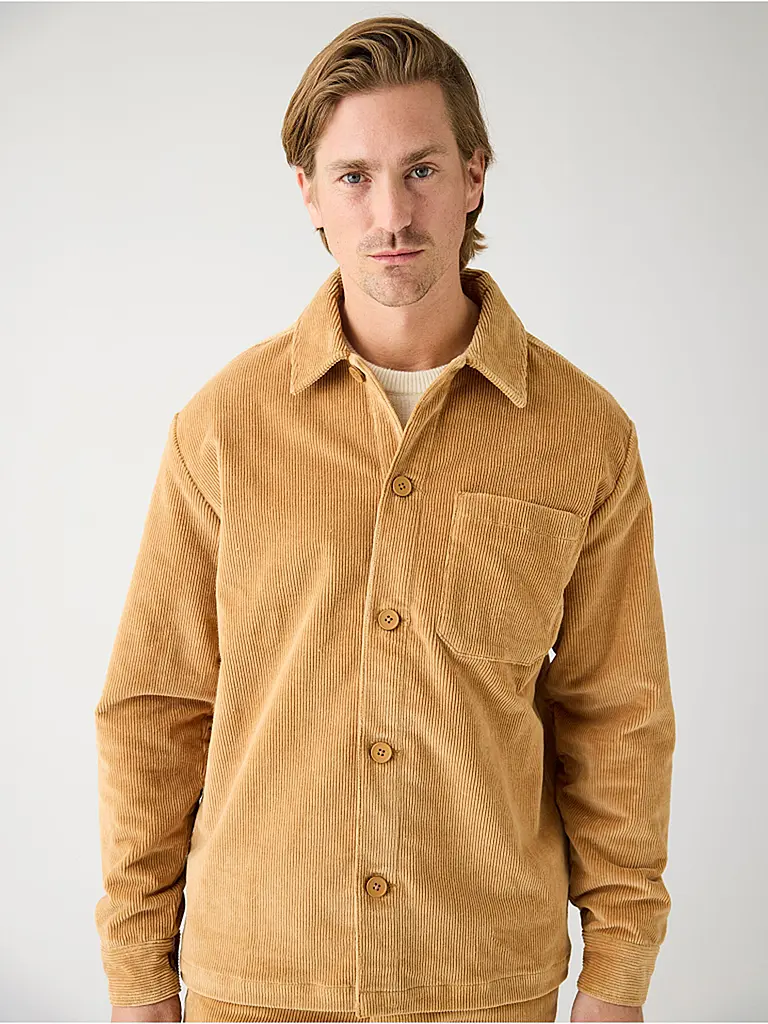 KNOWLEDGE COTTON APPAREL | Overshirt  | camel