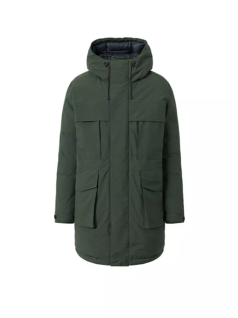 KNOWLEDGE COTTON APPAREL | Parka APEX CANVAS | olive