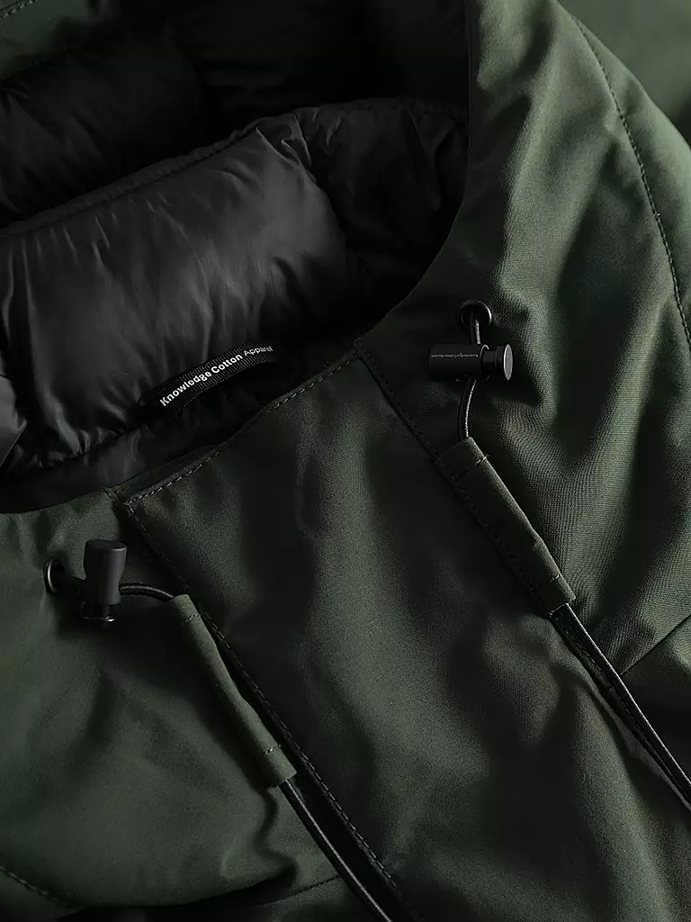 KNOWLEDGE COTTON APPAREL | Parka APEX CANVAS | olive