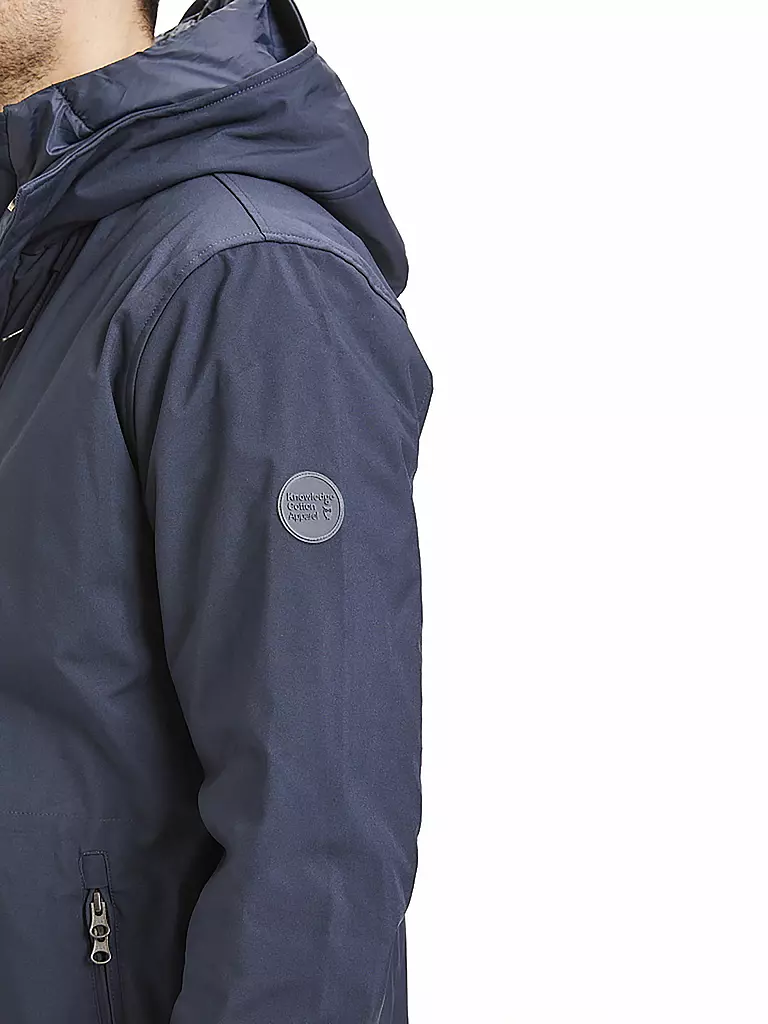 KNOWLEDGE COTTON APPAREL | Softshell Parka | blau