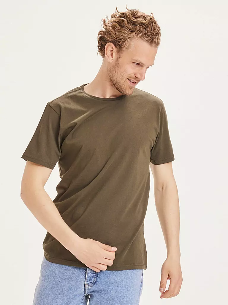 KNOWLEDGE COTTON APPAREL | T-Shirt ALDER | olive